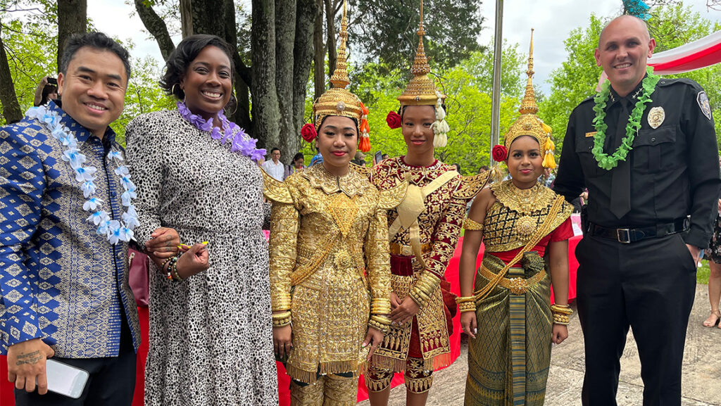 April Albritton at the Cambodian New Year celebration in Greensboro.