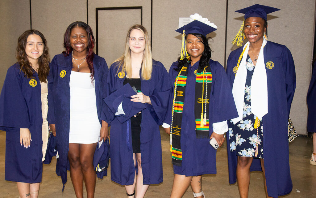 Group of graduating young women