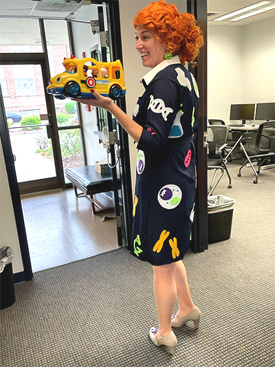 Ms. Frizzle, the magic school bus lady