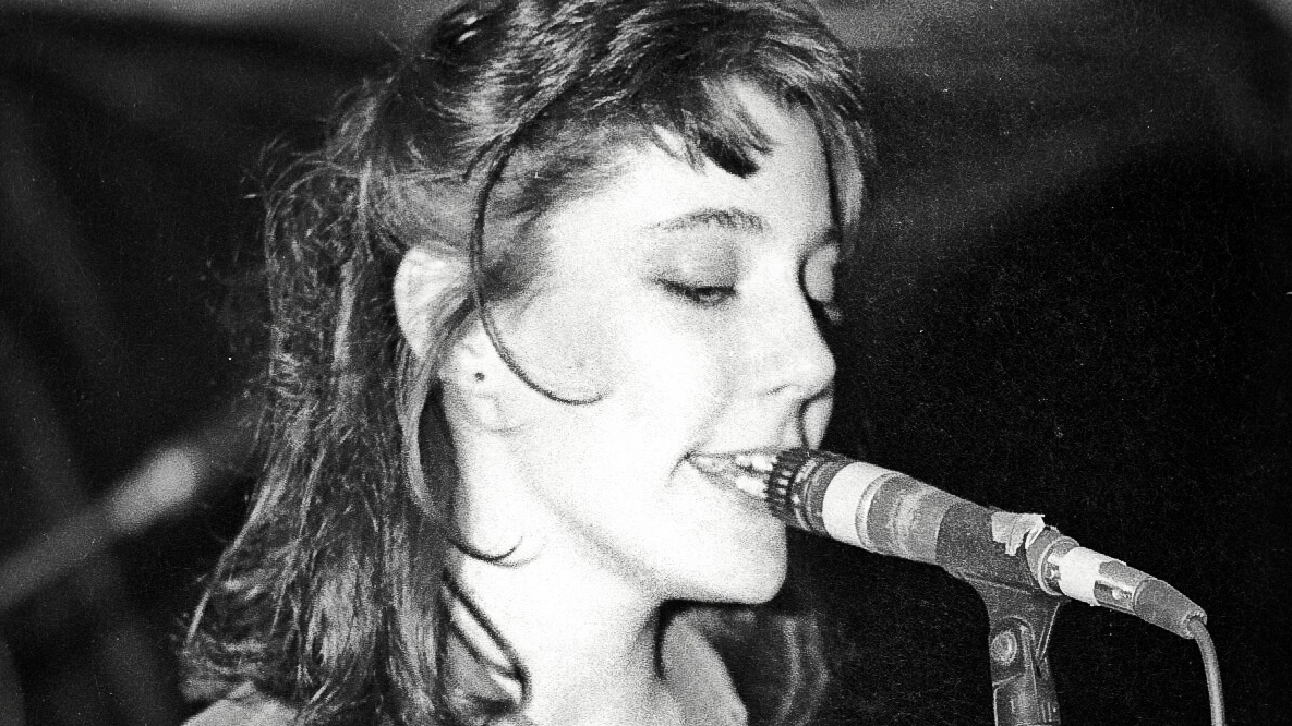 Lynn Blakey playing with The Broken Crayons in 1983