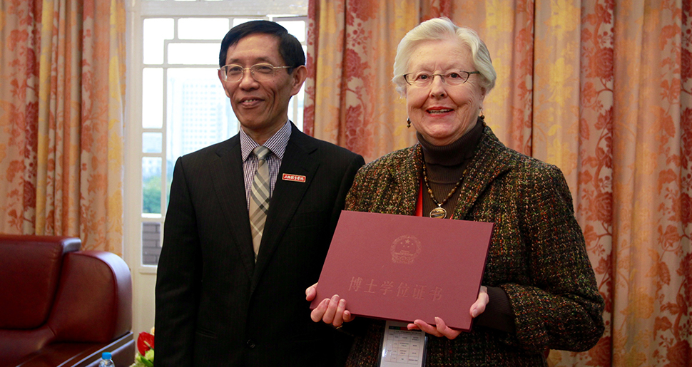 Jo Safrit and Dr. Ang Chen