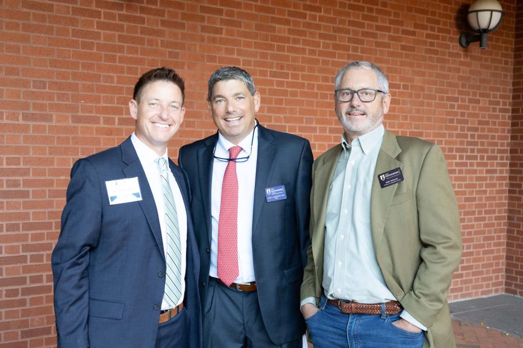 Dr. Adam Hege, Department of Public Health Education (’15), With Dean Mattacola and Bob Strack of PHE
