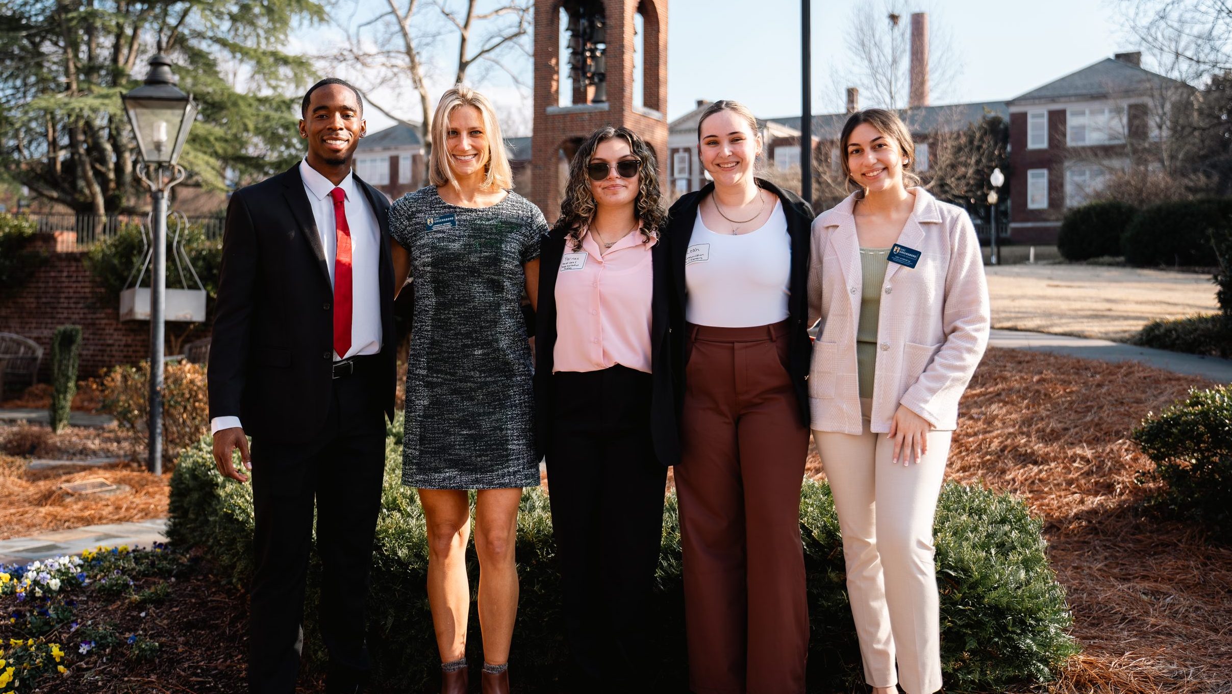 Malachi Ward, Larissa Witmer, Yarinex Rivera, Leah Flippin, and Lily Kamiab at HHS Student-Alumni Interviews and Reception