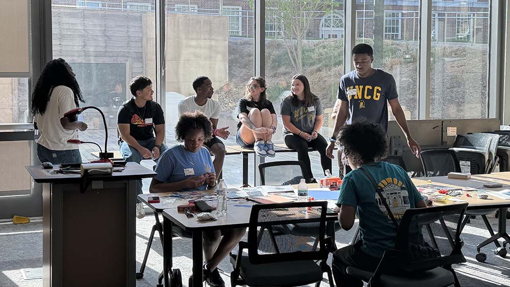 HHS LLC students together in a classroom